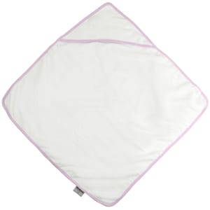 Towel City TC036 - Serviette à capuche pour bébé White/ Pink