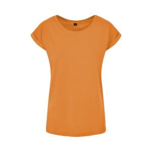 Build Your Brand BY021 - T-shirt à épaules étendues pour dames Paradise Orange