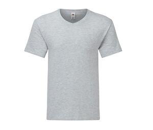 FRUIT OF THE LOOM SC154 - T-shirt homme col V Heather Grey