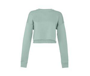 Bella+Canvas BE7503 - Sweat col rond femme court Dusty Blue
