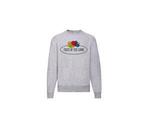 FRUIT OF THE LOOM VINTAGE SCV260 - Sweat col rond unisexe logo Fruit of the Loom Heather Grey