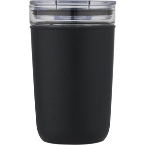 PF Concept 100675 - Gobelet en verre Bello de 420 ml avec paroi extérieure en plastique recyclé Solid Black