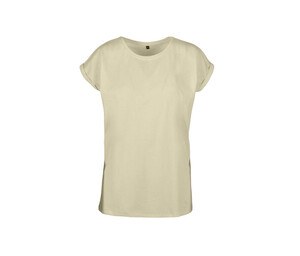Build Your Brand BY021 - T-shirt à épaules étendues pour dames Soft Yellow