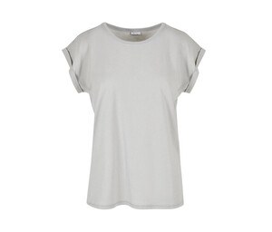 Build Your Brand BY021 - T-shirt à épaules étendues pour dames Light Asphalt