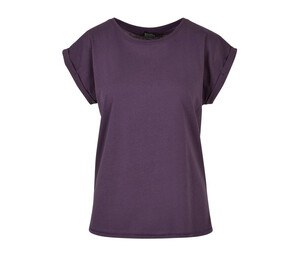 Build Your Brand BY021 - T-shirt à épaules étendues pour dames Purple Night